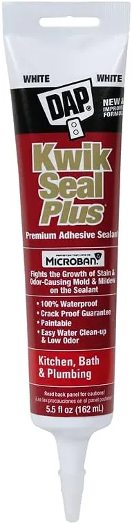 DAP Kwik Seal Plus Kitchen & Bath Adhesive Caulk