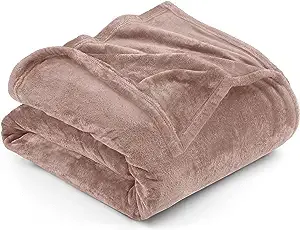 Utopia Bedding Fleece Blanket Queen Size Rose Pink 300gsm Luxury Bed Blanket Anti-Static Fuzzy Soft Blanket Microfiber (90x90 inches)