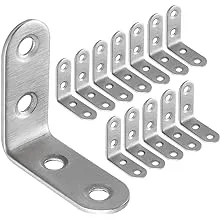 Eliseo 50 Pack Stainless Steel 90 Degree Angle L Shaped Bracket,corner Brace Joint Bracket Fastener