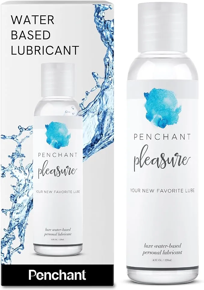 Penchant – Water Based Lube for Men, Women & Couples, Personal Lubricant for Sensitive Skin, Unscented, Latex-Safe & Edible 4oz