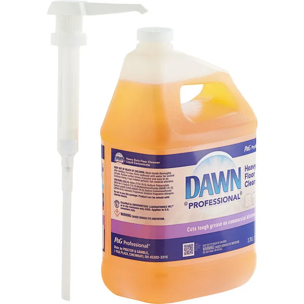 Dawn Professional 08789 1 Gallon / 128 oz. Heavy Duty Floor Cleaner with Pump - 3/Case