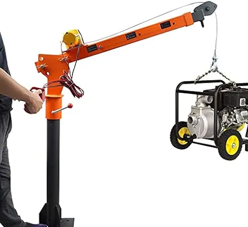 Rock-Hulk 1100lb Folding Truck-Mounted Bed Crane Hoist Lift Pickup Electric W...