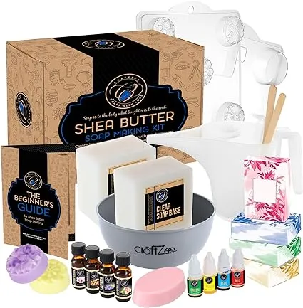 DilaBee CraftZee DIY Soap Making Kit - Shea Butter Soap Supplies