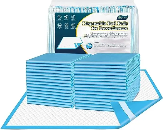 SOFYFINE Disposable Bed Pads 30 x 36 in (50 Count), Extra Large Thicken Hospital Underpads for Incontinence, Heavy Absorb Chucks Pads for Adults, Kids, Babies and Puppy