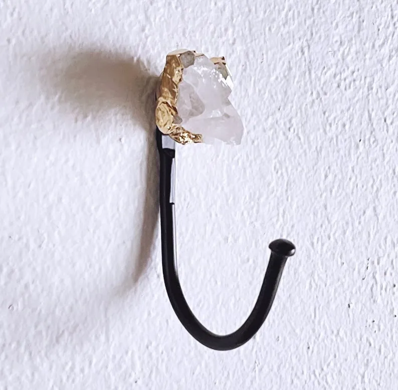 Modern Hook for Entryway // Decorative hook for keys // Towel Hook // Crystal Wall Hook // Hat hook // coat hook // bathroom hook