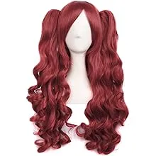 MapofBeauty 28"/70cm Lolita Long Curly Clip on Ponytails Cosplay Wig (Bronze Red)MapofBeauty 28"/70cm Lolita Long Curly Clip on Ponytails…