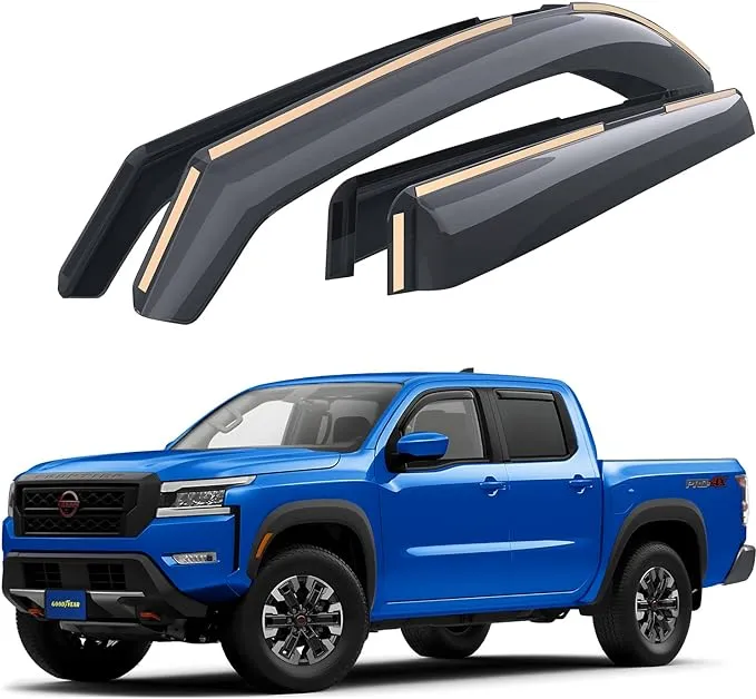 Side Window Deflectors Rain Guards for 2022-2024 Nissan Frontier Crew Cab 840233239019 | eBay