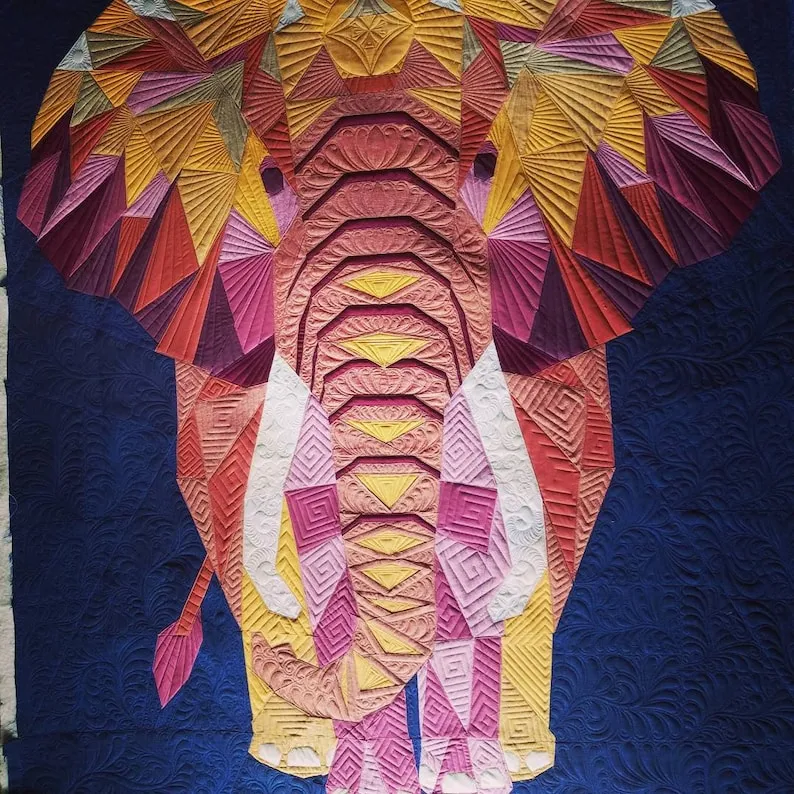 Elephant Abstractions Quilt KIT or Pattern by Violet Craft