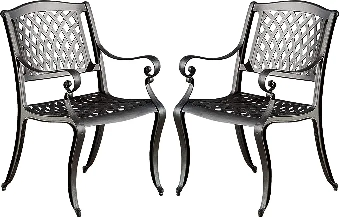 Christopher Knight Home Marietta Outdoor Cast Aluminum Dining Chairs