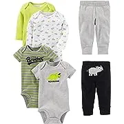 Simple Joys by Carter's Baby 6-Piece Bodysuits (Short and Long Sleeve) and Pants Set