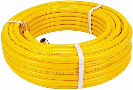 Kinchoix 70ft 1/2'' Natural Gas Line Gas Tubing Pipe Kit for Construction Heaters NG Appliance Propane Equipment with 2 Male Fittings