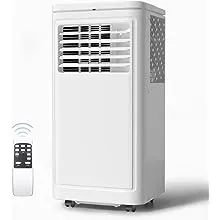 Joy Pebble Portable Air Conditioner, 8000 BTU for Room up to 350 sq. ft, Portable AC with Dehumidifier & Fan, 2 Fan Speeds, 24H Timer, Remote Control, Energy Efficiency