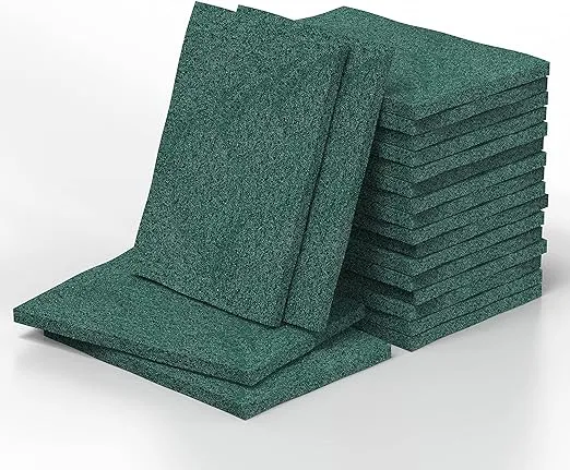 50 Heavy-Duty Multi-Purpose Reusable Green Scour Pads - 4&#034; x 6&#034;