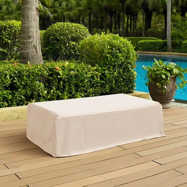 Crosley CO7502-TA Cream Outdoor Rectangular Table Furniture Cover