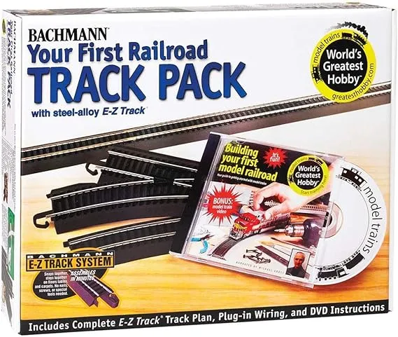 Trains Snap-Fit E-Z TRACK WORLD’S GREATEST HOBBY TRACK PACK - Steel Alloy Rai...