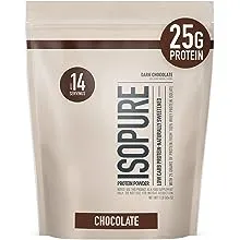 Isopure Protein Powder, Whey Protein Isolate Powder, 25g Protein, Low Carb & Keto Friendly, Naturally Sweetened & Flavored, Flavor: Chocolate, 14 Servings, 1 Pound