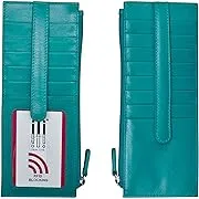 Credit Card Holder - Leather - Aqua