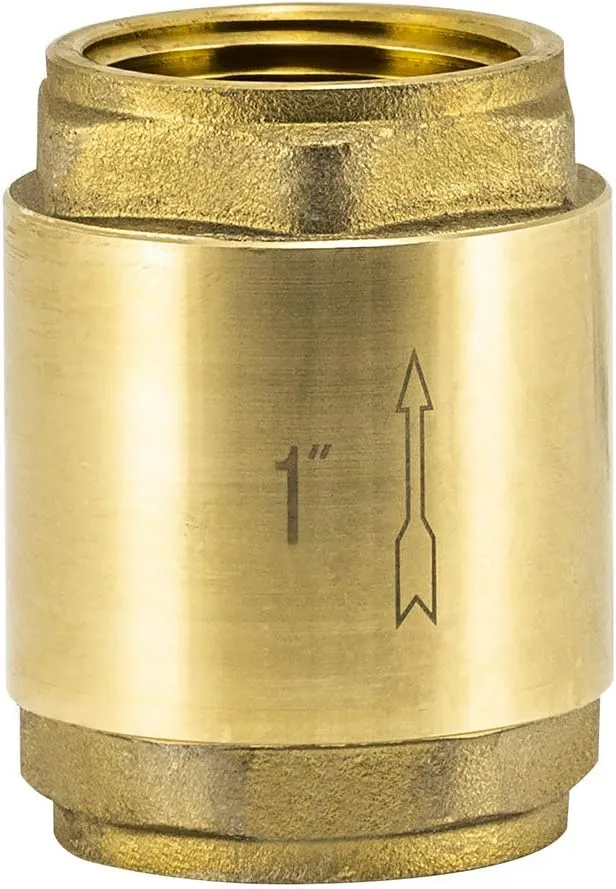 Ez-flo 20405LF 1" IPS Brass In-Line Check Valve