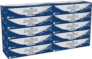 Angel Soft Ultra Professional Series 2-Ply Facial Tissue by GP PRO (Georgia-Pacific), Flat Box, 4836014, 126 Sheets Per Box, 10 Boxes Per Case