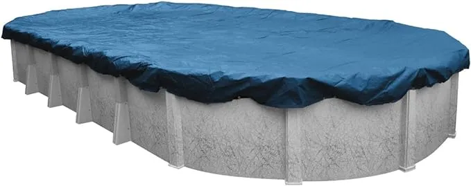 Pool Mate 351625-4PM Winter Pool Cover, Heavy-Duty Blue, 16 x 25 ft Above Ground Pools