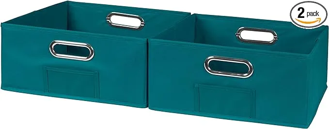 NICHE Cubo Half-Size Foldable Fabric Storage Bins Set of 6 Blue