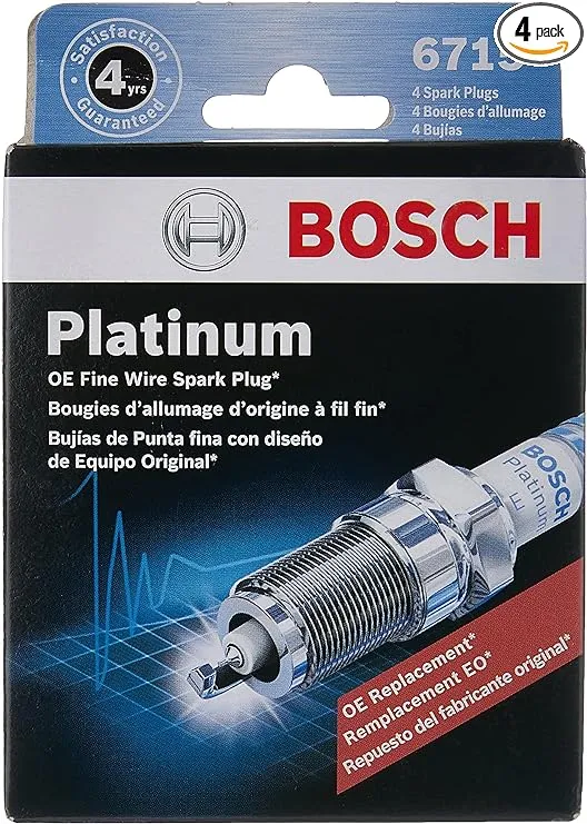 BOSCH 6715 OE Fine Wire Platinum Spark Plug - Pack of 4