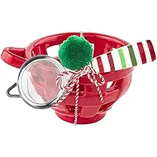 Mud Pie Berry Bowl Set, Olive Color with 5&#034; strainer-New (DW and MW Safe)