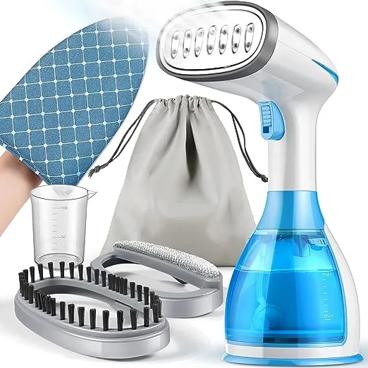 1500W Handheld Clothes Garment Fabric Steamer 280mL Steamer Hand Steam Iron Portable Ironing Wrinkle Remover 15s Fast Heat-up