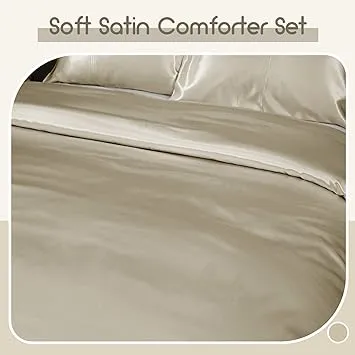 Redkey Queen Cooling Satin Comforter Set