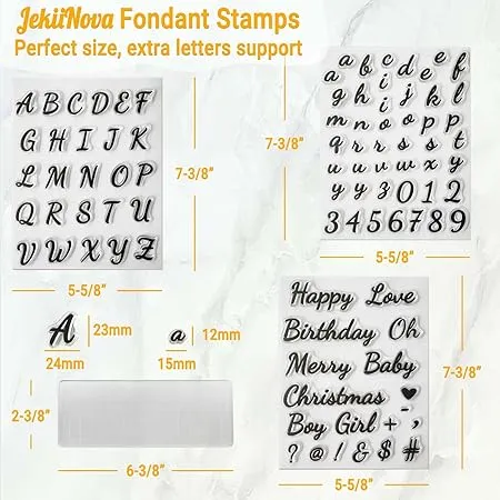 Alphabet Cake Stamps (HandwritingD)