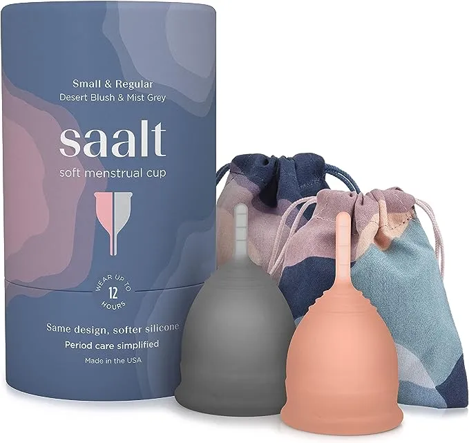 Saalt Soft | Menstrual Cup Duo Pack | Grey