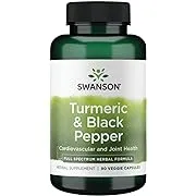 Swanson Premium- Turmeric & Black Pepper - Antioxidant, Digestion & Joint Support - 90 Veg Caps