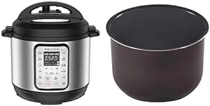 Instant Pot Duo Plus 9-in-1 Electric Pressure Cooker, Sterilizer, Slow Cooker, Rice Cooker, 6 Quart, 15 One-Touch Programs & Ceramic Non-Stick Interior Coated Inner Cooking Pot - 6 Quart