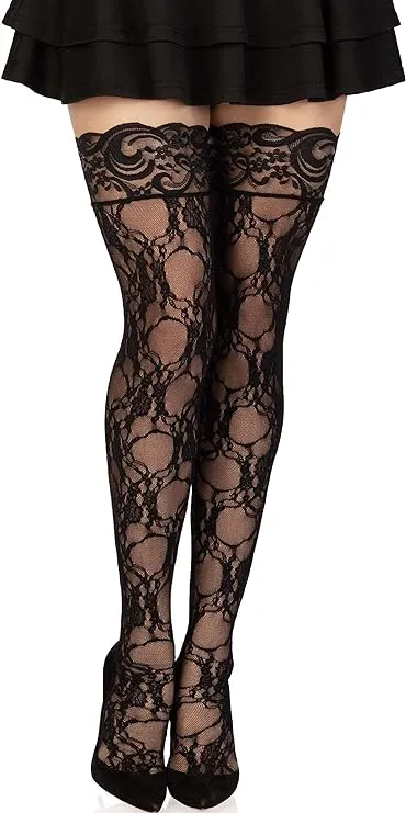 Leg Avenue womens Hosiery Lace Thigh Highs