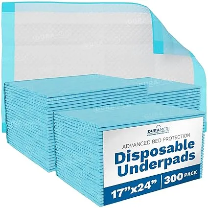 Chucks Pad Disposable Underpads 17x24 | [100 Pack] Incontinence Chux Pads Absorbent 2g SAP Fluff Protective Bed & Pee Pads for Babies, Kids, Adults & Elderly | Puppy Pads Large for Training Leak ProofChucks Pad Disposable Underpads 17x24 | [100 Pack] Inc