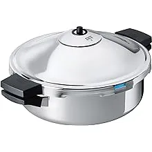 Kuhn Rikon Duromatic Stainless Steel Family Style Braiser Pressure Cooker, 5 Qt