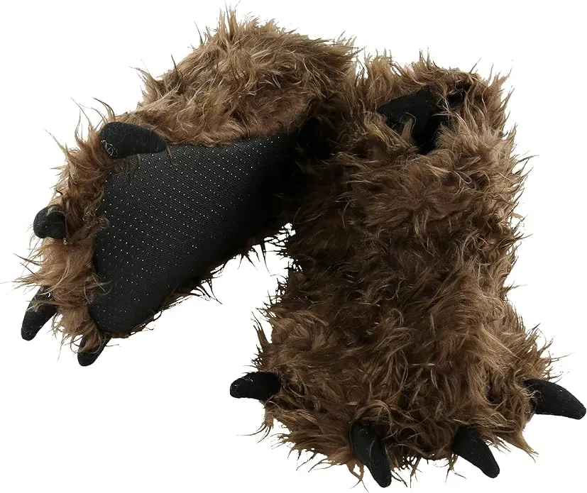 Lazy One Animal Paw Slippers for Kids and Adults, Fun Costume for Kids, Cozy Furry Slippers