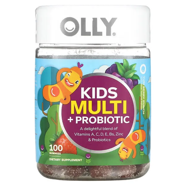 Olly Kids' Multi + Probiotic - Yum Berry Punch - 70 Gummies