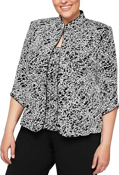 Alex Evenings Womens Printed Jacket