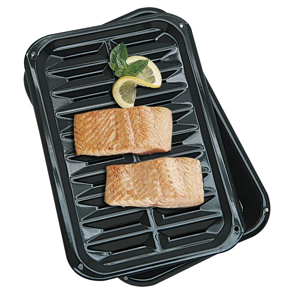 Range Kleen BP106X Air Fry, Bake and Broil Pan 8.5 x 12.75" Black