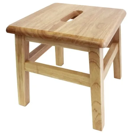 eHemco Solid Hardwood Step Stool, 12.25 Inches, Unfinished, Set of 2