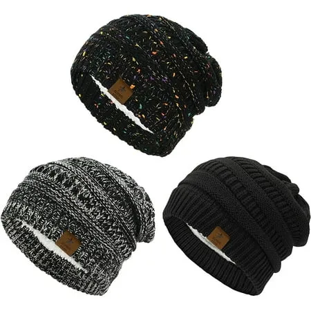 FURTALK Beanie Hats for Women Men Winter Hats Womens Knitted Slouchy Beanies Cuffed Skull Cap Warm Ski Hat