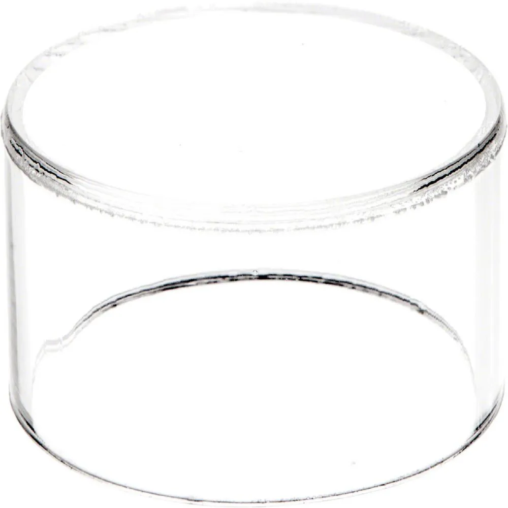 Plymor Clear Acrylic Round Cylinder Display Riser, 1.5 inches (Height) x 3 inches (Depth) (2 Pack)