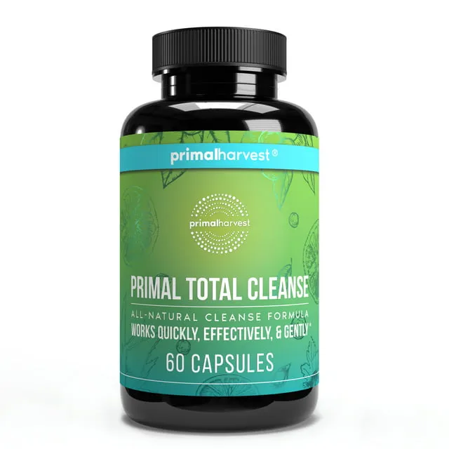 Full Body Detox Cleanse by Primal Harvest, Total Cleanse Works as Colon 60 Pills