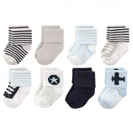 Luvable Friends Baby Boy Newborn and Baby Terry Socks