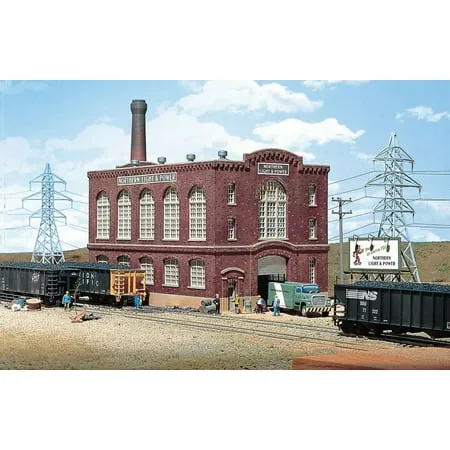 Walthers Cornerstone 933-3021 HO Scale Northern Light and Power Powerhouse -- Kit - 12-3/4 x 6-1/2 x 7"  31.8 x 16.2 x 17.5cm