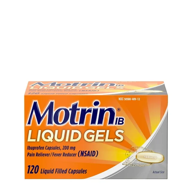 Motrin Ibuprofen, 200 mg, Liquid Gels - 120 liquid filled gels