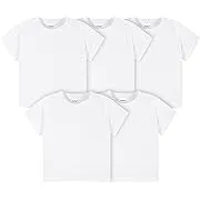 Gerber Baby Toddler 5-Pack Solid Short Sleeve T-Shirts Jersey 160 GSM