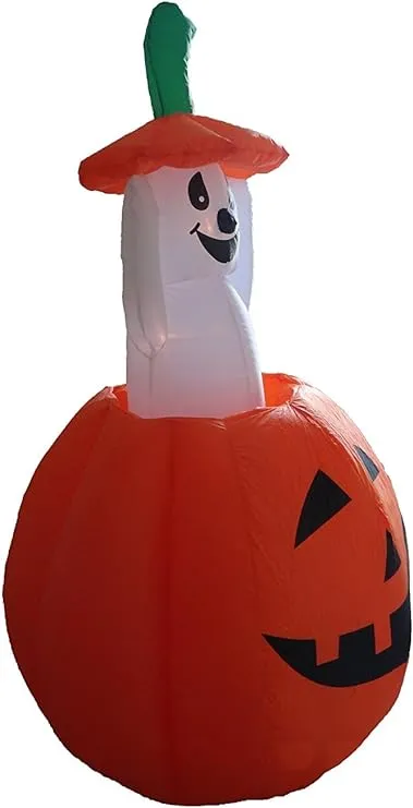 Animated Pumpkin Ghost, 4' - Farmhouse - Outdoor Holiday Decorations - by BZB Goods | Houzz