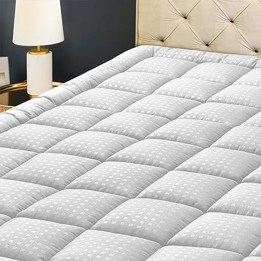 Serwall Mattress Pad Cover  Black Washable Mattress Protector w/ 8 -21  Deep Pocket  Twin XL